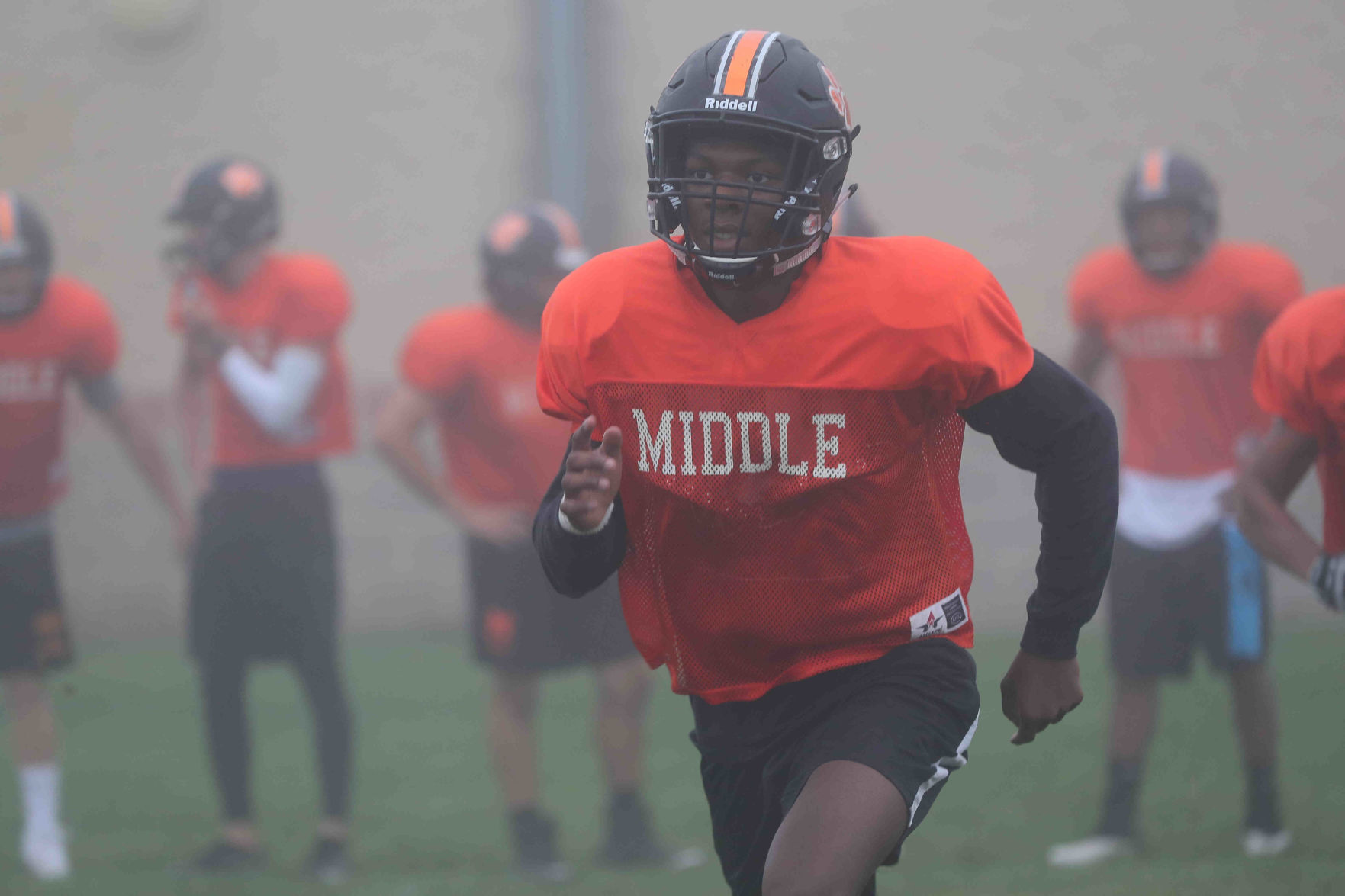 Middle Township High School football practice